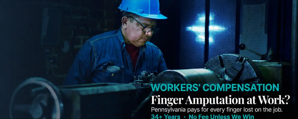 Machine shop worker operating a metal lathe, the type of equipment involved in many Pennsylvania finger amputation workers compensation claims